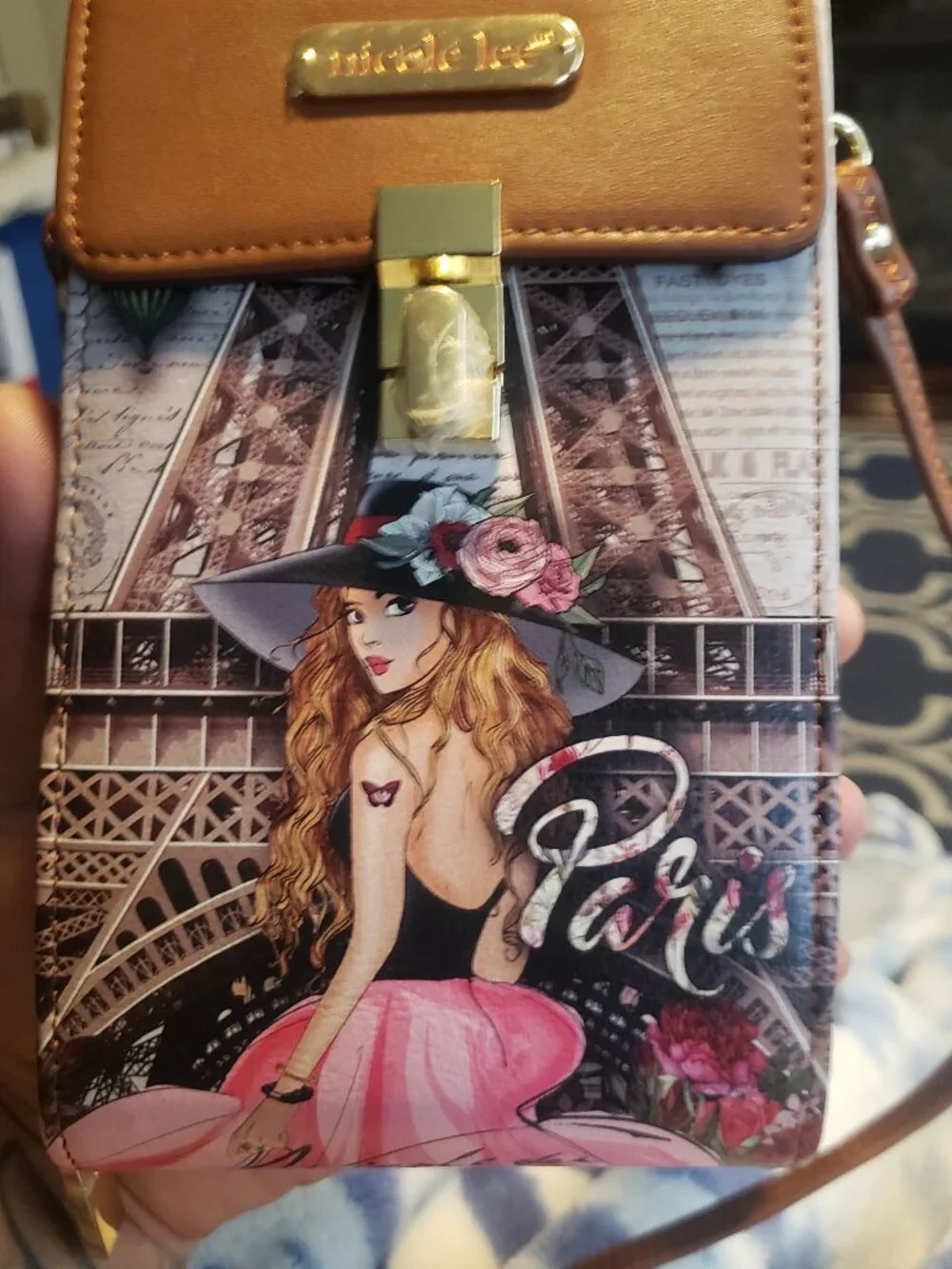 NWT Nicole Lee Vivian Dreams Paris Mini Crossbody Phone Bag